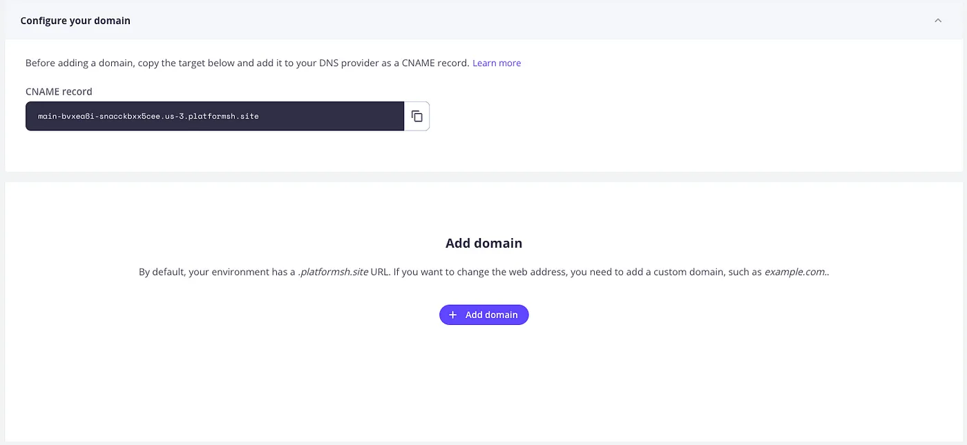 Add a domain