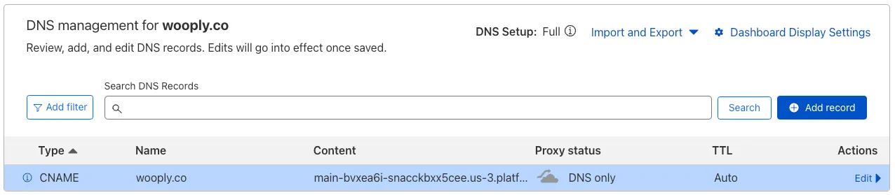 Add DNS Record